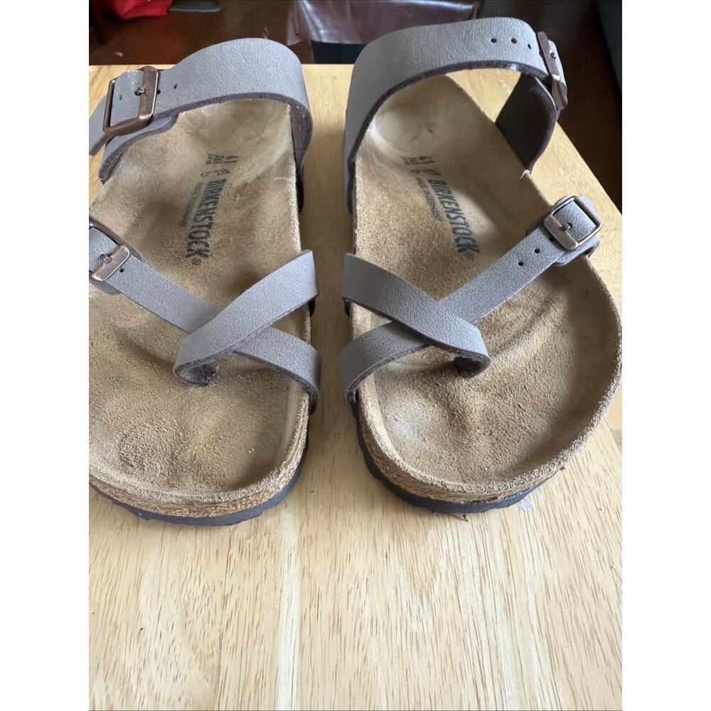 Women's Birkenstock Mayari Birko-Flor Nubuck Sandals, Size 41 Women’s 10/10.5 - Picture 2 of 9